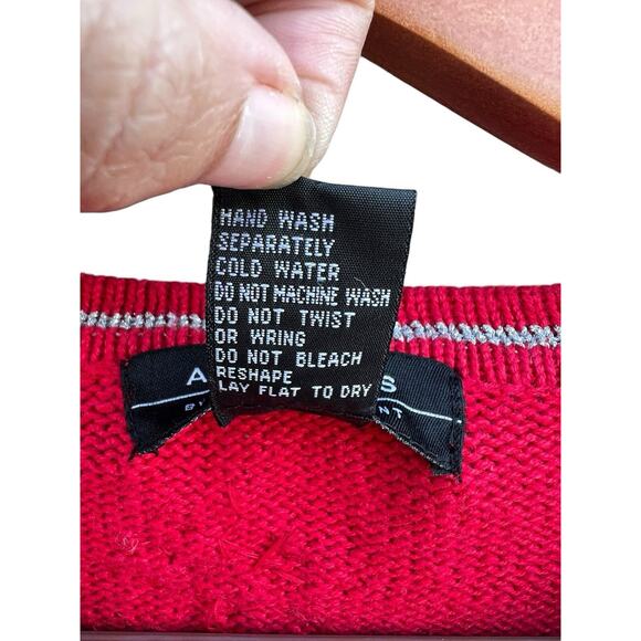 Vintage All Points Christmas Holiday Cardigan Felt Appliques Snow Globes SMALL - Picture 3 of 8